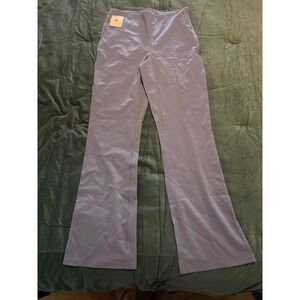 Fabletics 24/7 Kick Flare Pant Purple High Rise Stretch Trousers szL